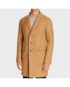 BROWN LONG COAT CLASSIC LOOK FOR MEN
