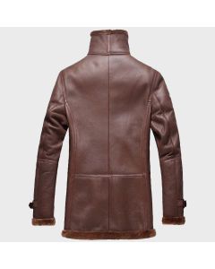 DOUBLE BREASTED SHEARLING COAT FOR MEN
